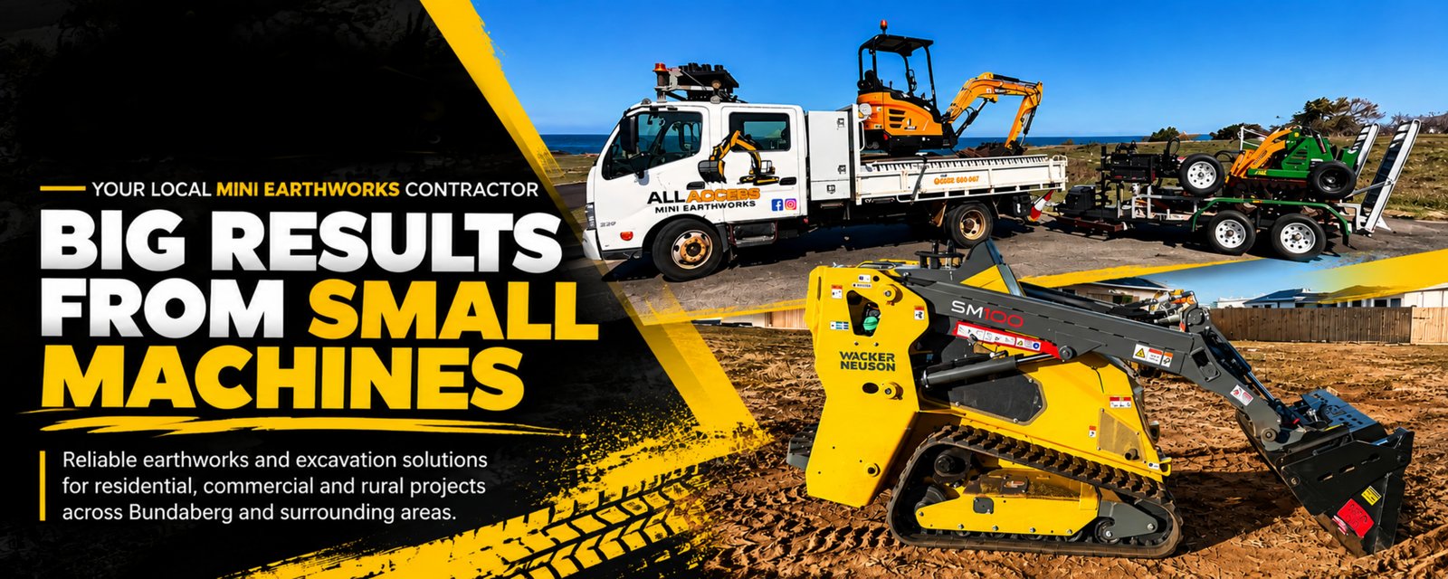 All Access Mini Earthworks machinery at work